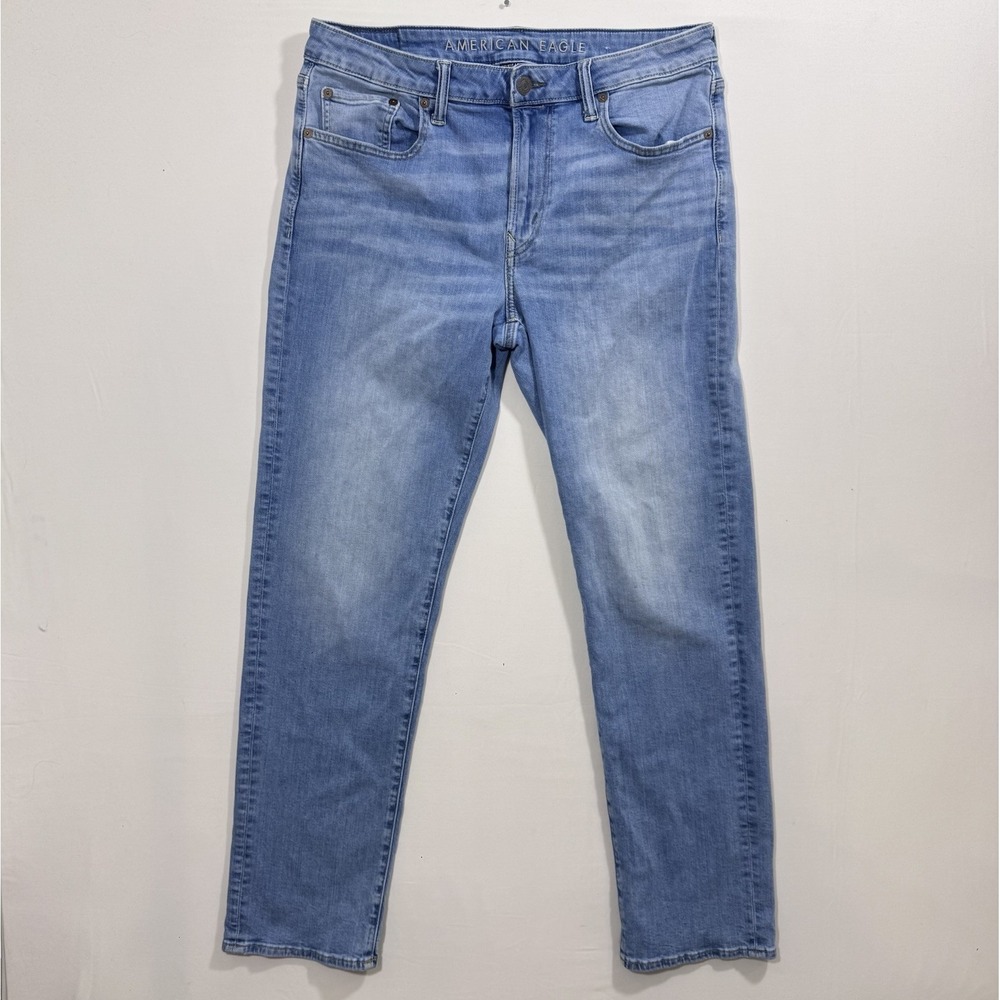 American Eagle Next Level Flex Original Straight Blue Denim Jeans‎ 33x32 33x31